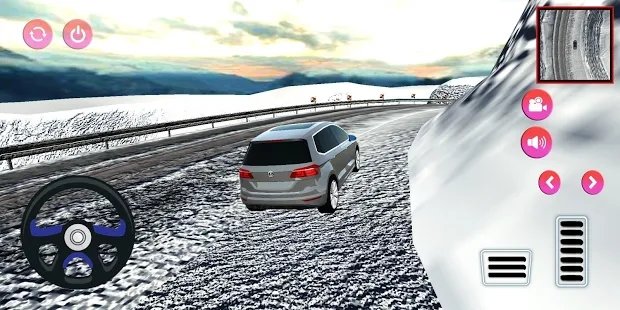 雪山道路驾驶