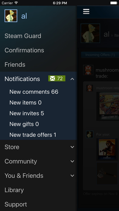 Steam mobile
